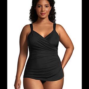 Land’s End Plus Standard size slender control skirted onepiece swimsuit Various